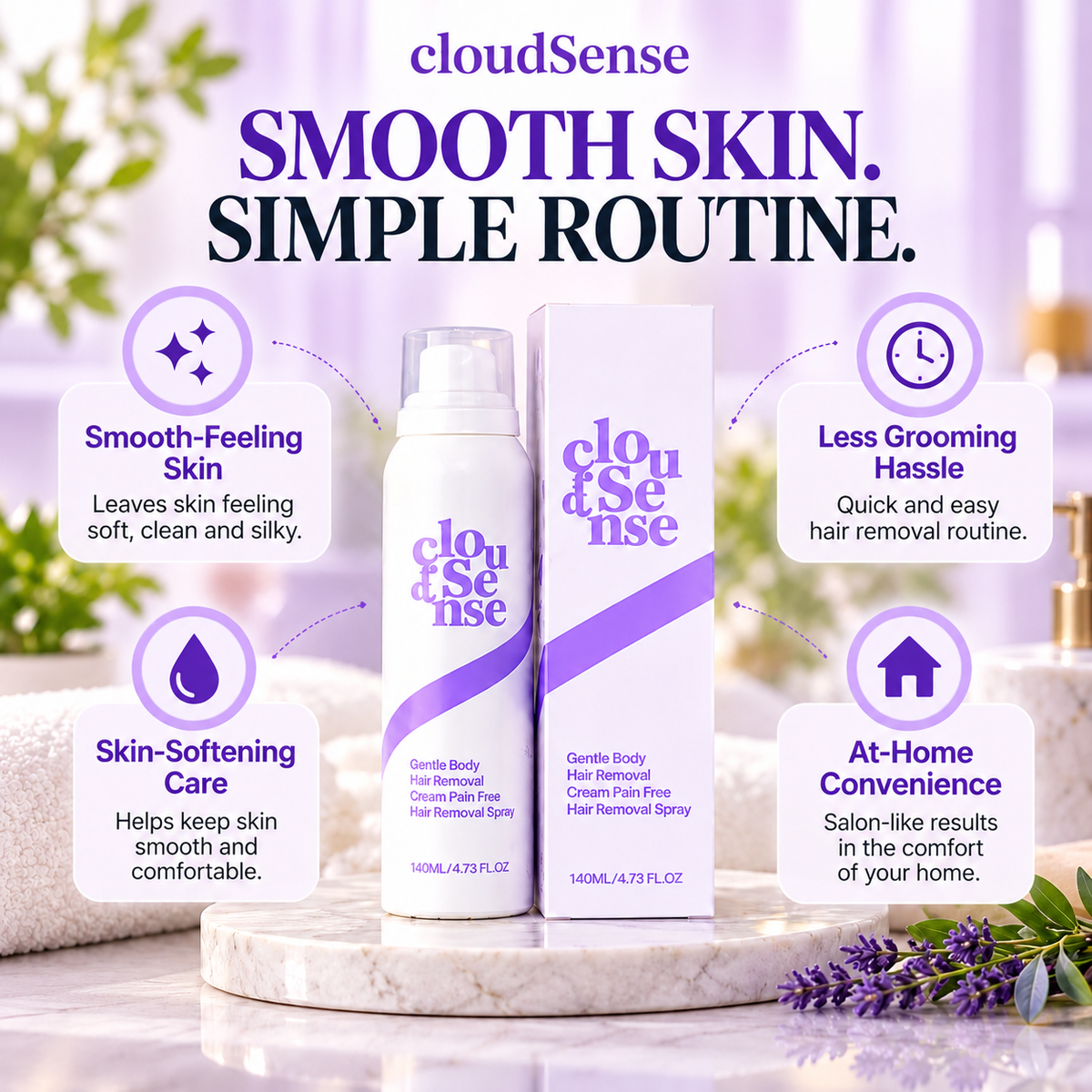 CloudSense-Skin Softening And Hair Removal mousse