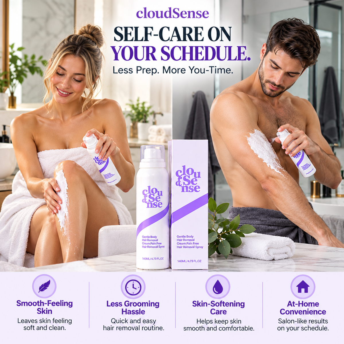 CloudSense-Skin Softening And Hair Removal mousse