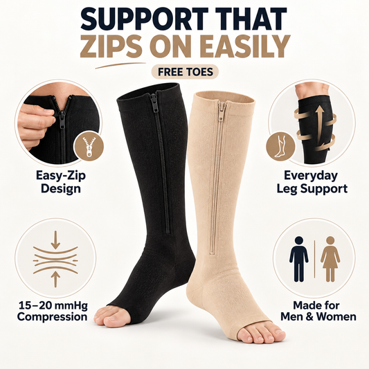 ZipEase™ Zipper Compression Socks