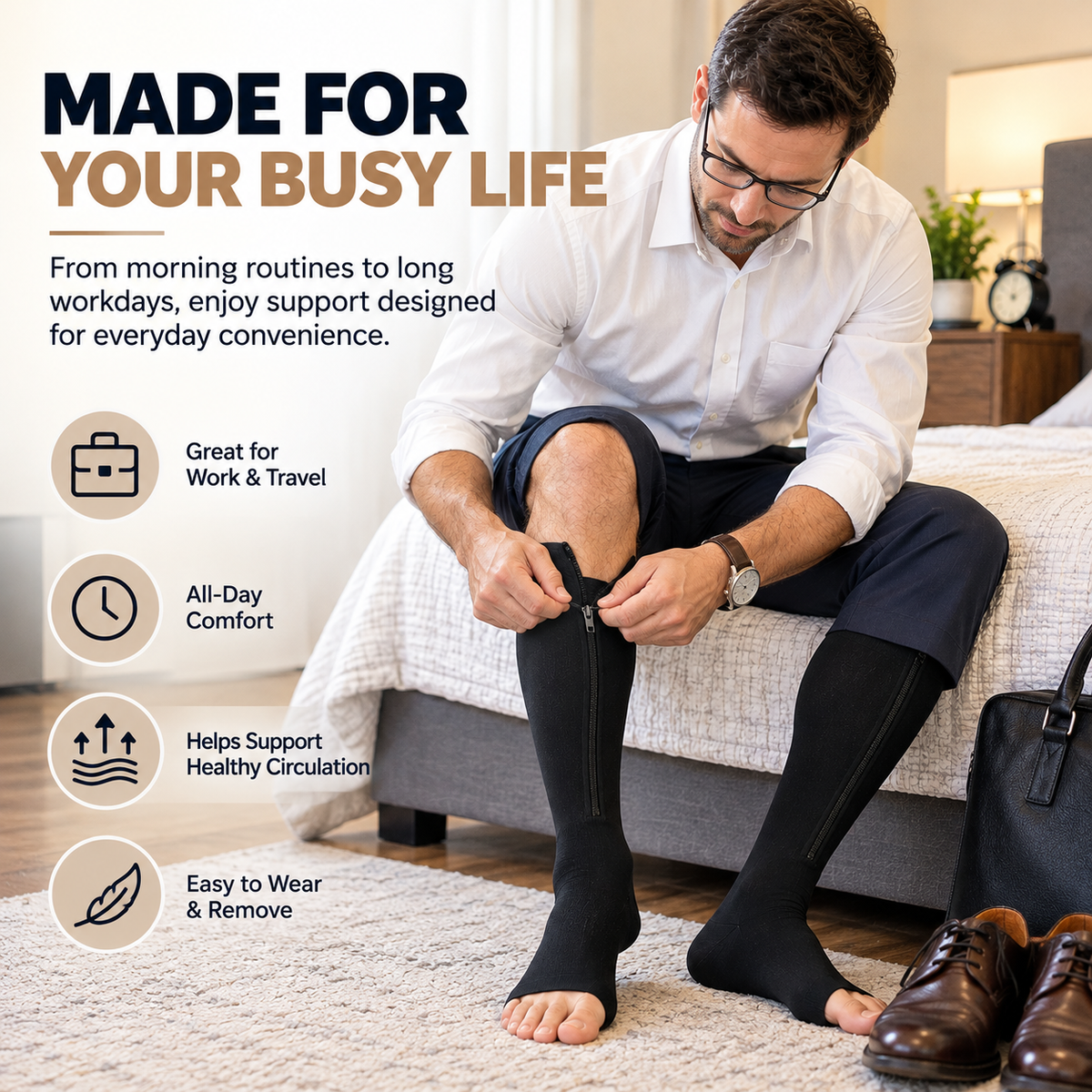 ZipEase™ Zipper Compression Socks